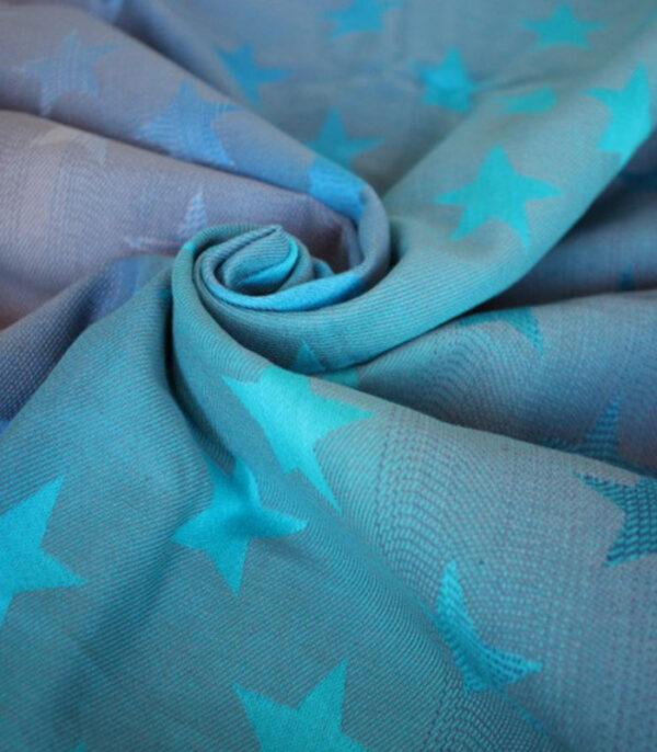 Fular Tejido Yaro Stars Aqua Grad Grey - Imagen 3